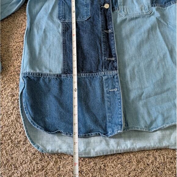 Helmut Lang Oversized Pieced Patchwork Denim Jacket in Blue, size M - Picture 7 of 7